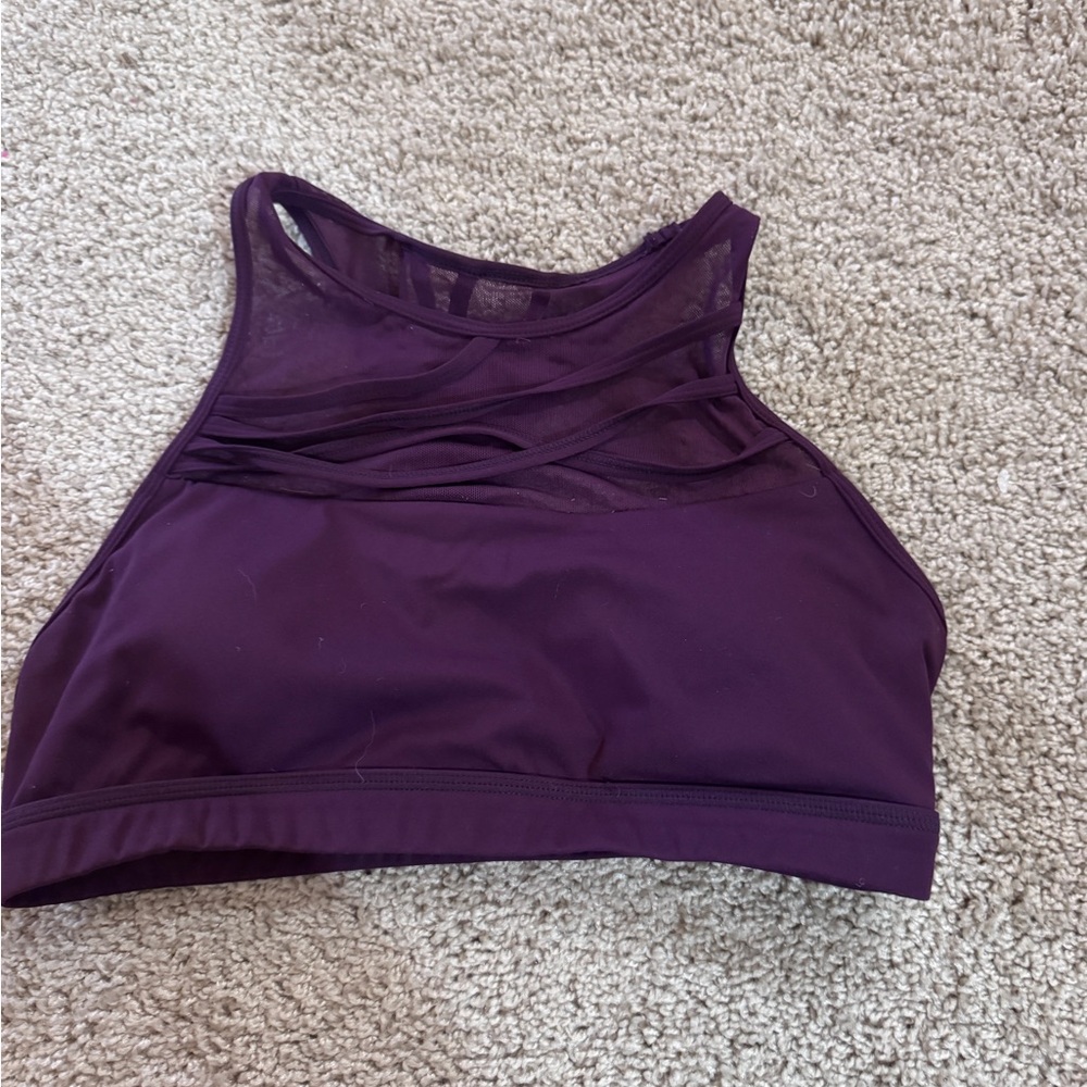 Women's Purple High-Neck sports bra